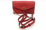 Michael Kors Red Saffiano Leather Envelope Crossbody Wallet Eb0925oxsa