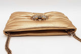 Dolce & Gabbana Devotion Gold Metallic Leather Crossbody Bag Eb0426pxzsa