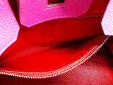 Hermes Birkin 25 Pink Chevre Mysore Red Interior Palladium Handbag Do0925lirxzde