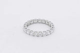 1.89cttw Lab Grown Diamond Eternity Band 14k White Gold 1.5g Size 5.5 Eb826porsa