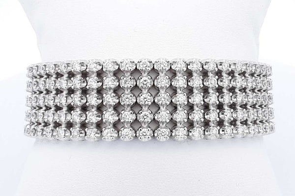 Approx. 7.5ctw Diamond Bracelet In 14k White Gold 76.3 Grams 8 Inch Eb0924worxsa