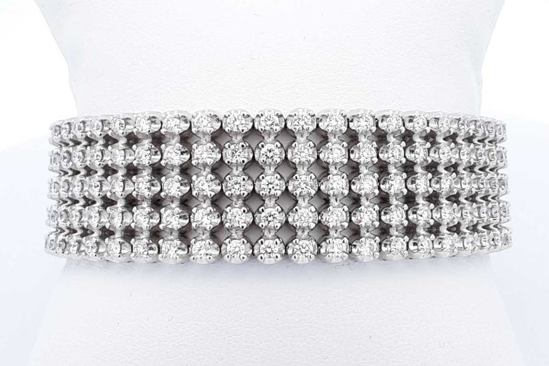 Approx. 7.5ctw Diamond Bracelet In 14k White Gold 76.3 Grams 8 Inch Eb0924worxsa