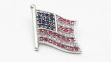 .16ctw Diamonds 14k Wg 4.4 Grams United States Flag Pendant Sd0226owrdu