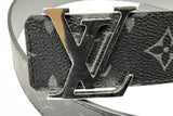 Louis Vuitton Monogram Eclipse Reversible Belt Silver Tone Buckle Eb0824lxzdu