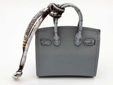 Blue Gray Building Mini Bag Charm Do0725ede