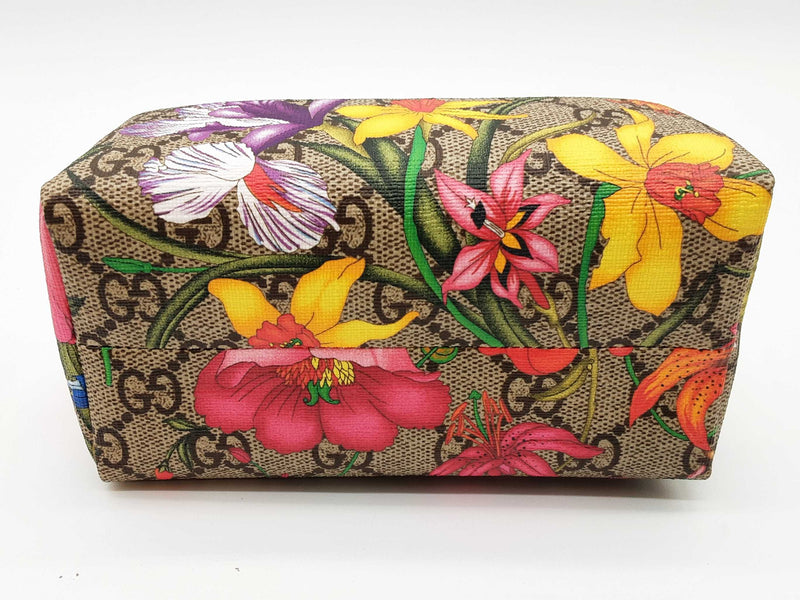 Gucci Ophidia Floral Gg Supreme Coated Canvas Cosmetic Case Do0725orxde