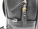 Mcm Stark Black Leather Gray Visetos Coated Canvas Backpack Do0726lxzde