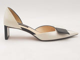 Louis Vuitton Monochrome Leather Bow D'orsey Pumps White Size 35 Aa0625lzxsa