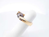 18k Yellow Gold & Black Pearl Asymmetrical Pillars Ring 12.9 Grams Size 4.5 Fw00726lxzxdu
