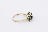 Green Gemstone Ring In 10k Yellow Gold 2.2 Grams Size 7 Eb0726lxzsa