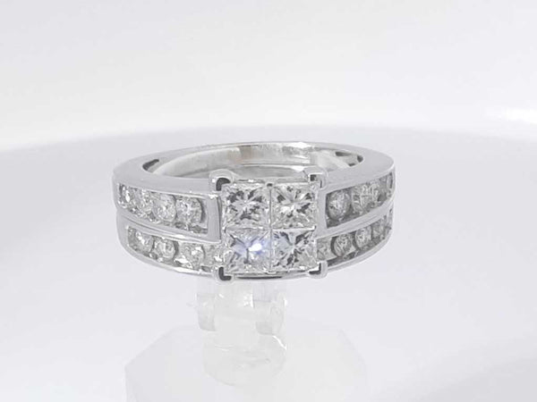 1.57 Cttw Diamond 14k White Gold Engagement Set Size 8.5 Aa0825ewzsa