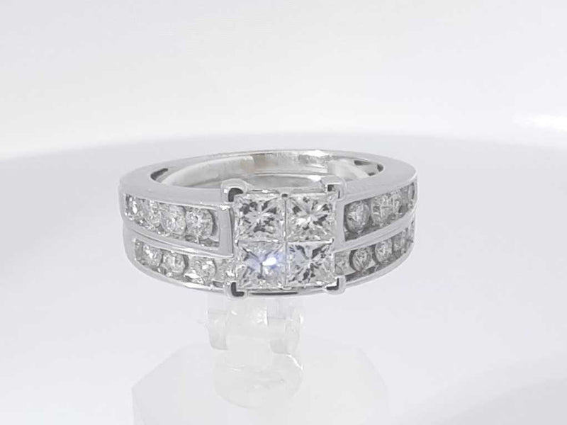1.57 Cttw Diamond 14k White Gold Engagement Set Size 8.5 Aa0825ewzsa