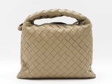Bottega Veneta Mini Hop Bag In Travertine Green Intrecciato Leather Fw0326loxzdu