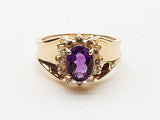 Amethyst 14k Yellow Gold 5.0g Ring Size 7.25 Do0626wxzde