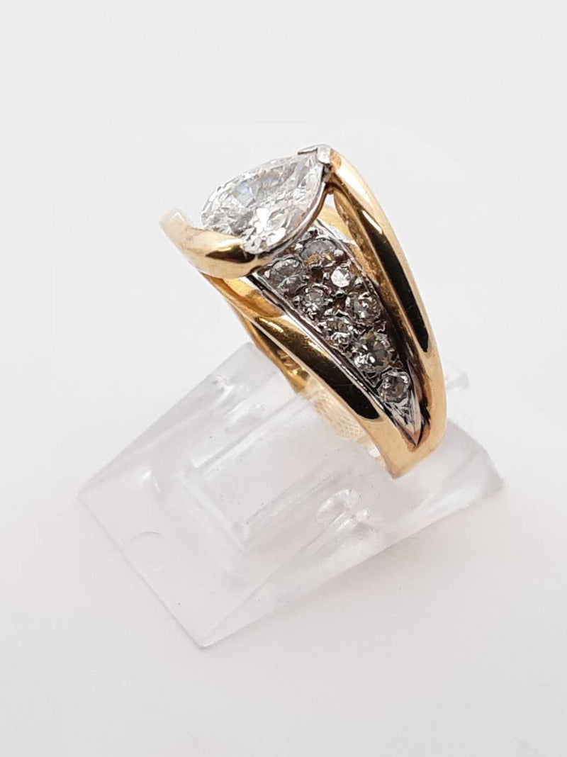 1.0 Cttw Diamond & 14k Yellow Gold Ring 4.5 Grams Size 4.25 Fw1224rxzdu
