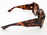 Gucci Gg2039s Brown Tortoiseshell Frames Large Square Sunglasses Do0926lxzde