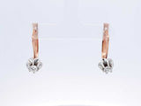 0.40 Cttw Diamond & 14k Rose Gold Leverback Earrings 5.6 Grams Fw0925prxdu