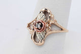 0.01ctw Diamond 10k Tricolor Gold Ring 3.3 Grams Size 8.25 Eb0526lrxsa