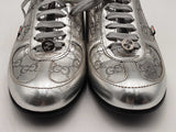 Gucci Guccisima Silver Leather Low Top Sneakers Size 36 Fw1024crsa