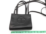 Telfar Black Vegan Leather Mini Shopping Tote Bag Do0726orde