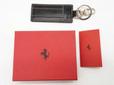 Ferrari Black Leather Keychain Do0825rxde