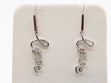 0.02 Cttw Diamonds 0.925 Silver 2.2g Love Dangle Stud Earrings Do0725lwde