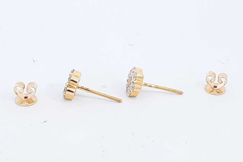 Approx 0.70ctw Diamond Stud Screw Back Earrings 14k Yellow Gold 2g Eb0724pxzdu