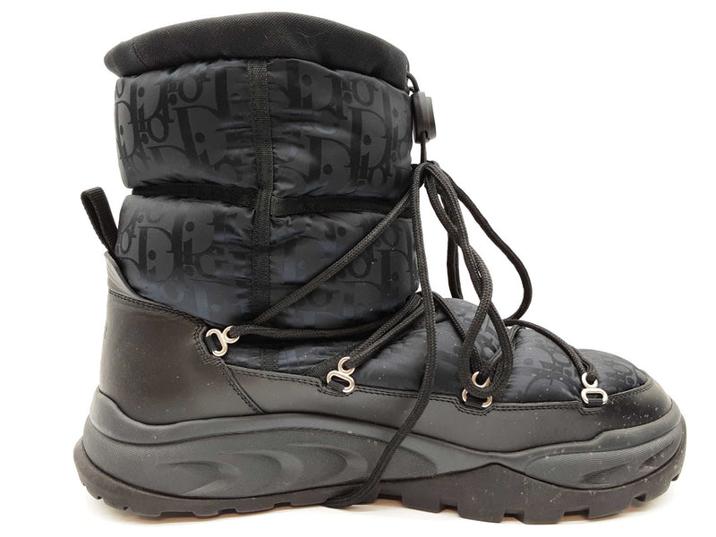 Christian Dior Homme Black Oblique Nylon Snow Boots Size Eu 45 Do0325rxzde