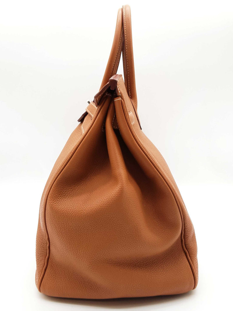 Hermes Birkin 40 Gold Brown Togo Palladium Hardware Handbag Do0825lxrxzde