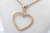 10k Yellow Gold Heart Pendant & Chain 5.9 Grams 20 Inch Eb0526orrsa