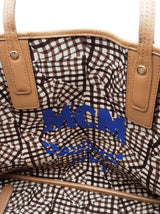 Mcm Cognac Visestos Reversible Liz Shopper Tote Bag Eb0626wxzsa