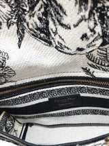 Christian Dior Lady D-lite Black & White Embroidered Top Handle Bag Eb1225lrxzde