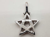 0.30 Cttw Diamonds 14k White Gold 5.4g Star Pendant Do0825lrxde