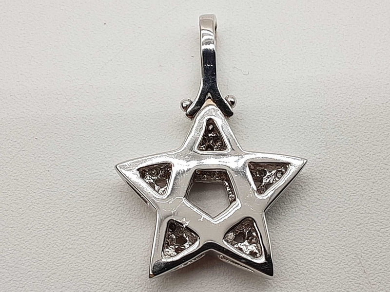 0.30 Cttw Diamonds 14k White Gold 5.4g Star Pendant Do0825lrxde