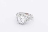 1.77cttw Diamond Ring In 18k White Gold 5.7 Grams Size 7 Eb0326pxxzsa
