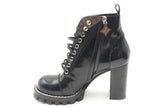 Louis Vuitton Black Patent Leather Star Trail Ankle Boots Size 38.5 Eb0226oxzsa