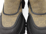 Gucci Green Gg Jacuqard Canvas Ankle Chelsea Boots Size 40 Eb0326lerde