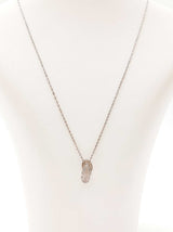 Diamond & 14k Gold Na Hoku Slipper Pendant & 18 Inch Necklace 3.5g Fw0826ozxdu