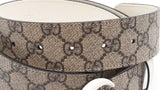 Gucci Gg Monogram Supreme Canvas Belt With White Gg Buckle Size 95/38 Eb126orxdu