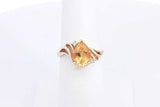 14k Yellow Gold Pear Shaped Citrine Ring Size 6 3.36 Grams Eb0324ixsa