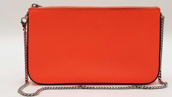 Christian Louboutin Neon Orange Leather Loubila Chain Shoulder Bag Eb1125oxzdu