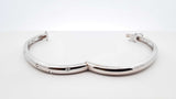 0.40 Cttw Diamond & 18k White Gold Bangle Bracelet 16 Grams 6 Inch Fw0925czxdu