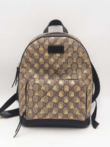 Gucci Gg Supreme Monogram Canvas Bee Backpack Eb0326pxzsa