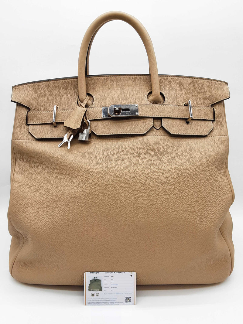 Hermes Birkin Hac 40 Trench Beige Togo Palladium Hardware Handbag Do0925llxzxde
