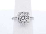 2.01 Cttw Diamond & 14k White Gold Halo Ring 2.8 Grams Size 5 Fw0124lrxzdu