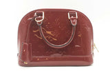 Louis Vuitton Monogram Dark Red Vernis Leather Alma Top Handle Bag Eb0225exzsa