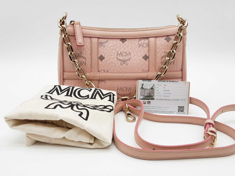 Mcm Delmy Visetos Powder Pink Shoulder Bag Sd1025ozxde – Max Pawn