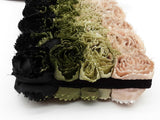 Valentino Garavani Rosier Black Green Tan Ombre Silk Zipper Clutch Do0526rrxde