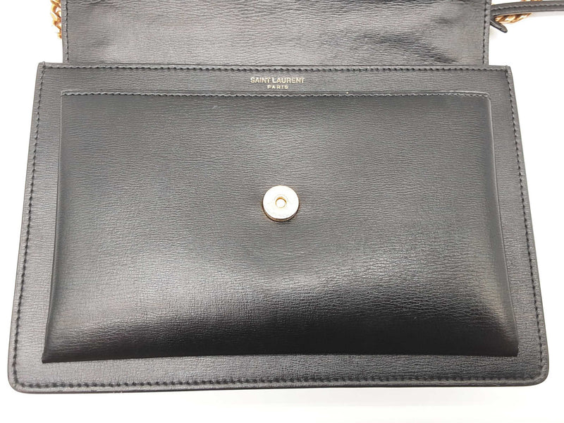 Yves Saint Laurent Ysl Sunset Leopard Print Black Crossbody Bag Do0225exzde