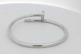 Cartier Juste Un Clou 18k White Gold Bracelet With Diamonds Size 16 Eb1026wrxzsa